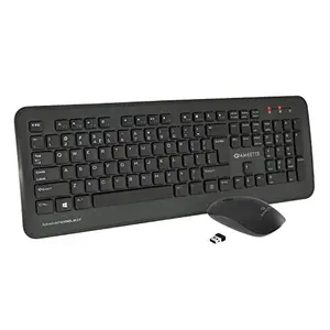 Amkette Wi-Key Plus USB Wireless Keyboard and Mouse Combo (Black)