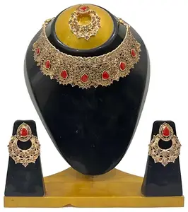 Gold plated necklace set for women