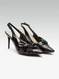 Carlton London Women's Black Fashion Sandals-6 UK/India (39 EU) (CLL-4613)