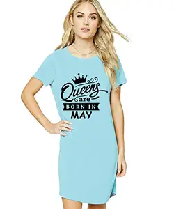 Stylish Cotton Blend Printed T-Shirt for Women | Casual Wear | Soft & Comfortable Fabric | Trendy Short Sleeve (Blue_X-Small_Pack of 1)#1416