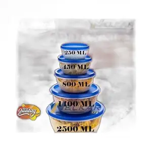 Kitchen Container |250+450+800+1400+2500 ml| Stackable Refrigerator Organizer for Fresh Food Storage | BPA-Free Kitchen Solution Transparent food storage Stackable frid|design - 469for home