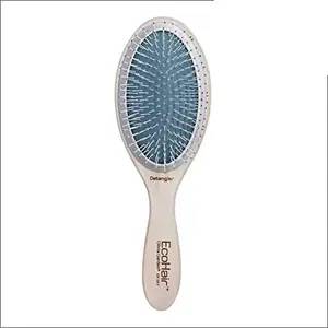 Eco Hair Oval Detangler by Olivia Garden (USA) – Bamboo Brush, Hair Detangler, Styling Brush, Ideal for Blow Drying - 1 Unit