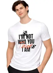 ADRO Mens Printed T-Shirt | Cotton Regular Fit Streetwear Tshirt | Trendy Graphic Design Casual T Shirt for College & Outings