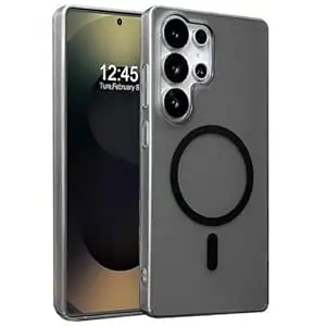 DIZORO® Matte Case for Samsung Galaxy S26 Ultra Compatible with MagSafe, Camera Lens Full Protection, Shockproof Translucent Frosted TPU Soft Phone Cover, Anti-Fingerprint (Black)