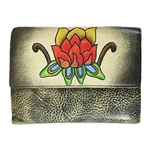 Leatherman Fashion LMN Genuine Leather Girls Multi Colour Wallet (14 Card Slots)