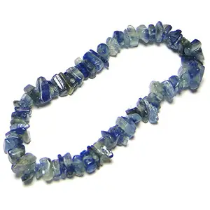 Nature's Crest Kyanite Natural Stone Tumbled Chip Bracelet Gemstone for Vastu Healing Mediation Reiki & Pooja