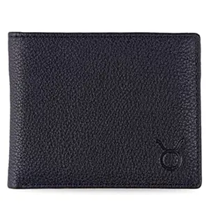 Hide Horn Bi-Fold Black Leather Men's RFID Protected Medium Size Wallet