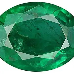 STONEFLEX atural AAA++ Quality 12.00 Ratti 11.00 Carat Natural Certified Zambian Emerald/Panna Loose Gemstone for Men and Women (Lab Certified)
