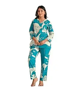 Kiaaron Women Designer Co-ERD Set in Heavy Embroidery Cotton Short Kurti with Palazzo Set_1012