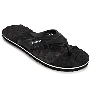 Camfoot Men's Black Flip-Flops (New-11050)