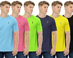 JJ TEES Mens Polyester Round Neck Tshirts (Size: XXL) (Pack of 6, Combo 2) Assorted