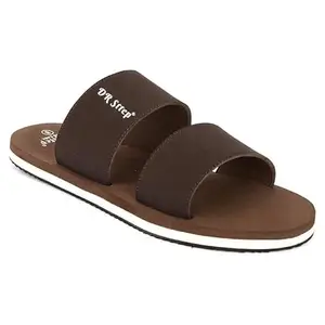 DR STTEP Men's Brown Synthetic OrthoPedic Eva Insole Comfortable Outdoor Slip-on Slippers_11_Pack of 4