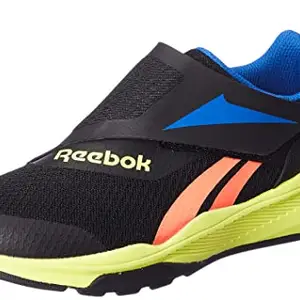 REEBOK Kids Unisex Synthetic,Textile Rubber Equal FIT Running Shoes CBLACK/VECBLU/SOACYE UK-2.5