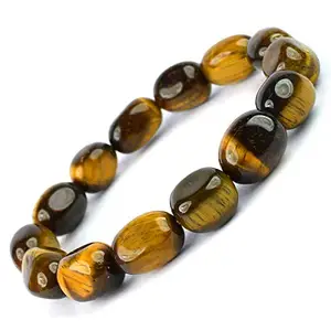 Reiki Crystal Products Natural Stone Crystal & Crystal Bracelet for Women (Gold & Brown)