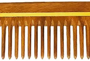 Rufiys Hair Comb for Women & Men | Neem Comb Wide Tooth | Wooden Comb | Hair Growth | Hairfall | Dandruff Control | Hair Straightening (Wide Tooth Detangler -14 Cm)