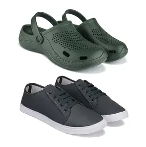 BERSACHE Lightweight Stylish Clog Sole for Men-6068+1504 Multicolor