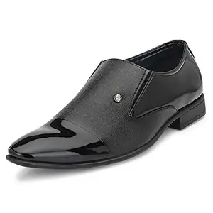 Nubeno Men Black Formal Shoes-8 UK (42 EU) (1015)