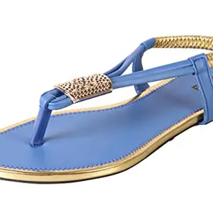 AZORES Women's Casual Synthetic Flats - Blue