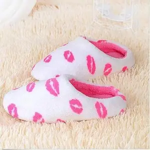 GlobalNiche® pink,Winter men women velvet slippers soft bottom warm cotton Home slippers warm comfortable 3 colors optional (54833)