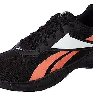 REEBOK Men Synthetic/Textile Z Blaze LITE M Running Shoes Black/Classic White/Orange Flares UK-7