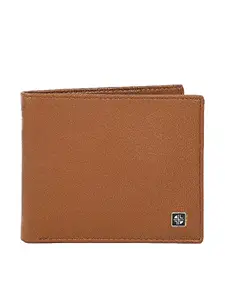 Carlton London Men's Tan Soft Napa Leather Two Fold RFID Wallet | Tan | One Size | CLMW-7243 |