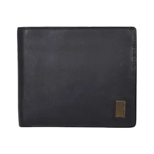 Leatherman Fashion LMN Genuine Leather Black Men Wallet(10 Card Slots)