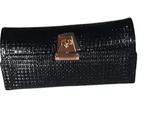 Women Casual Black Flower PU Leather Wallet