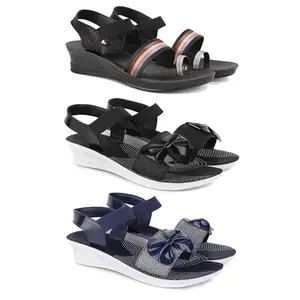 Women's Comfortable Sandal,Casual Lightweight Sandal for Everyday Wear | TBS-(3-COMBO)-1960-1969-1972-8