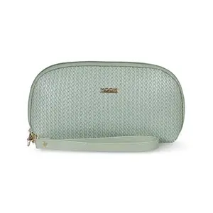 Mochi Women LightGreen Faux Leather Casual Wallet with Zipper Closure (95-126)