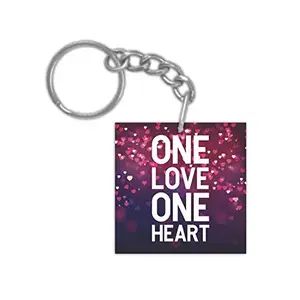TheYaYaCafe Yaya Cafe Valentine Gifts for Girlfriend Wife, One Love One Heart Keychain Keyring