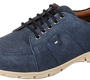 Extacy By Red Chief Blue Leather Casual Shoes for Men