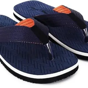 Footexo Flip Flop for Men | Soft Comfortable | Breathable & Lightweight Slippers - For Indoor & Outdoor Use | Color Blue | Size : 8