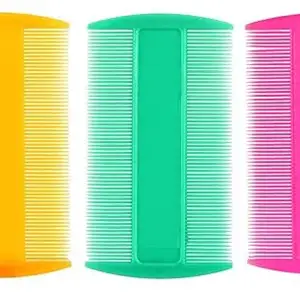 Osceola Stylish Slim Lice Narrow Comb Fine Tooth Dust Lice Clean Remove Plastic Lice Hair Comb Perfect For Lice Nits Eggs Bugs Removal From Hairs For Men Women Kids (Multicolor, Pack of 3pcs)