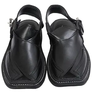 Peshawari Sandal Triple Gear for Men - Black (numeric_10)