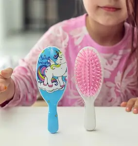 BITONA® 2 pcs handy Hair brushes for baby kids and for gifting soft and smooth (any 2 random designs color)