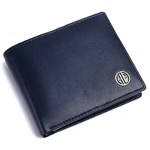 HAMMONDS FLYCATCHER Wallet for Men - Blue | Genuine Leather Bifold Money Wallet | RFID Protected Wallets for Men| 6 ATM Card Slots, 1 ID Card Slots, Hidden Pockets |Stylish Men's Purse - Gift for Him