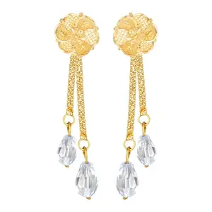 VFJ VIGHNAHARTA FASHION JEWELLERY Vighnaharta Removable Studs 1 pair Stud 2 chain drop earring for women and Girls[VFJ2183-2411-1241ERG]