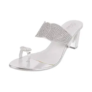 Mochi Womens Synthetic Silver Slip Ons (Size (6 UK (39 EU))