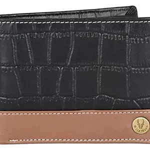 WildHorn Top Grain Leather Wallet for Men I | Ultra Strong Stitching | Handcrafted | 8 Card Slots | 2 ID Windows (Black & Tan)