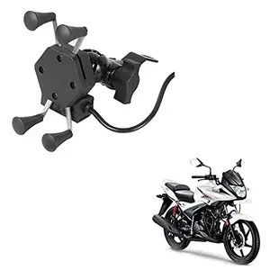 Auto Pearl -Waterproof Motorcycle Bikes Bicycle Handlebar Mount Holder Case(Upto 5.5 inches) for Cell Phone -MotoCorp Ignitor
