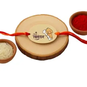 Raavi colors Pet Rakhi | Soft Kalawa Thread, Perfect for Dog Sibling