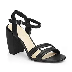 Kenneth Cole Women Black Leather Traditional Fashion Sandals-7 UK/India (39-40 EU) (KLH8044LEBLK9)