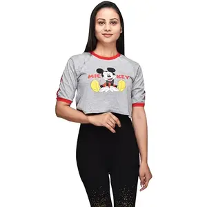 Minnie Mouse Girls' 1 Pack Short Sleeve T-Shirts (Small) Red