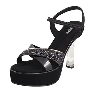 Mochi Mochi Women's Black Fashion Sandals-6 UK (39 EU) (35-3260)