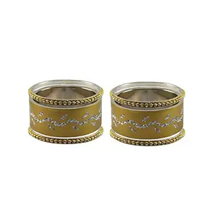 Vidhya Kangan Golden Stone Stud Brass Bangle ban9166-2.2