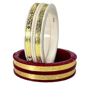 Plastic Gold-plated Shakha Pola (Pack of 4) (28)
