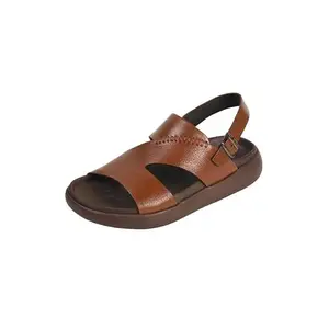 Mochi Men's TAN Leather Slingback Sandals UK/7 EU/41(18-831)