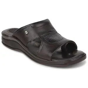 Liberty Healers 2050-616 Casual Slipper For Men With PU Sole | Durable and Lightweight | Comfortable and Soft Outsole for Everyday Wear | Stylish Footwear and Cushioned Footbed (Brown 44EU)