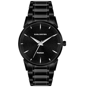 Carlington Premium Watch for Men with Black Colored Chain Watch for Men Stainless Steel and Scratch Resistance