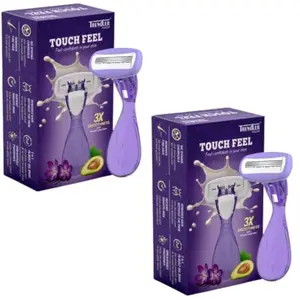Trendler Touch Feel Women's Razor with 3X Smoothness, Purple